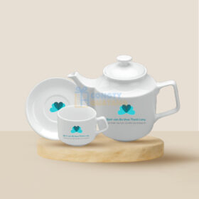 Bộ ấm trà Minh Long 1.1 L Jasmine - Trắng 01111100003