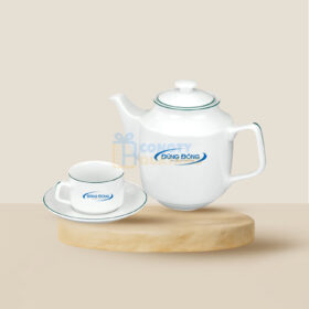 Bộ Ấm Chén Minh Long 0.7 L – Jasmine – Chỉ Xanh Lá 01071100903
