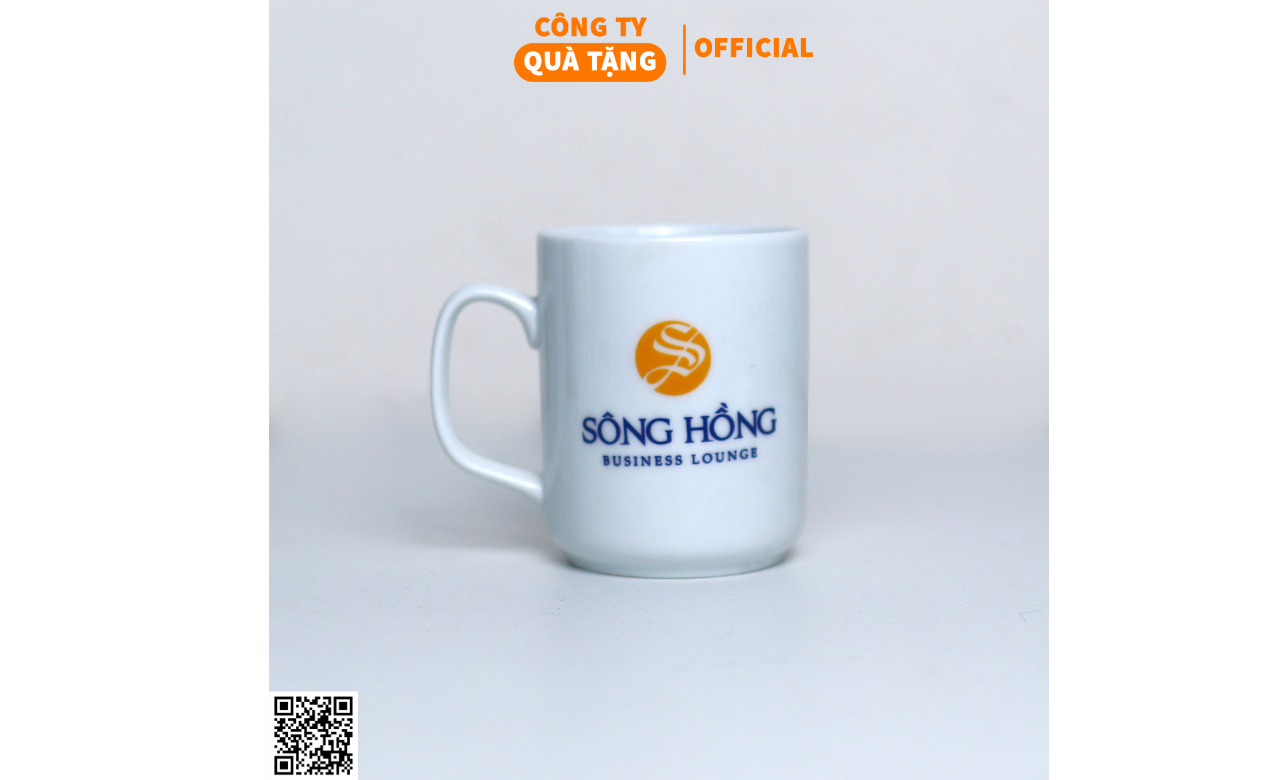 Ly sứ in logo Công ty Sông Hồng