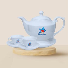 Bộ ấm chén Bát Tràng 600ml A015