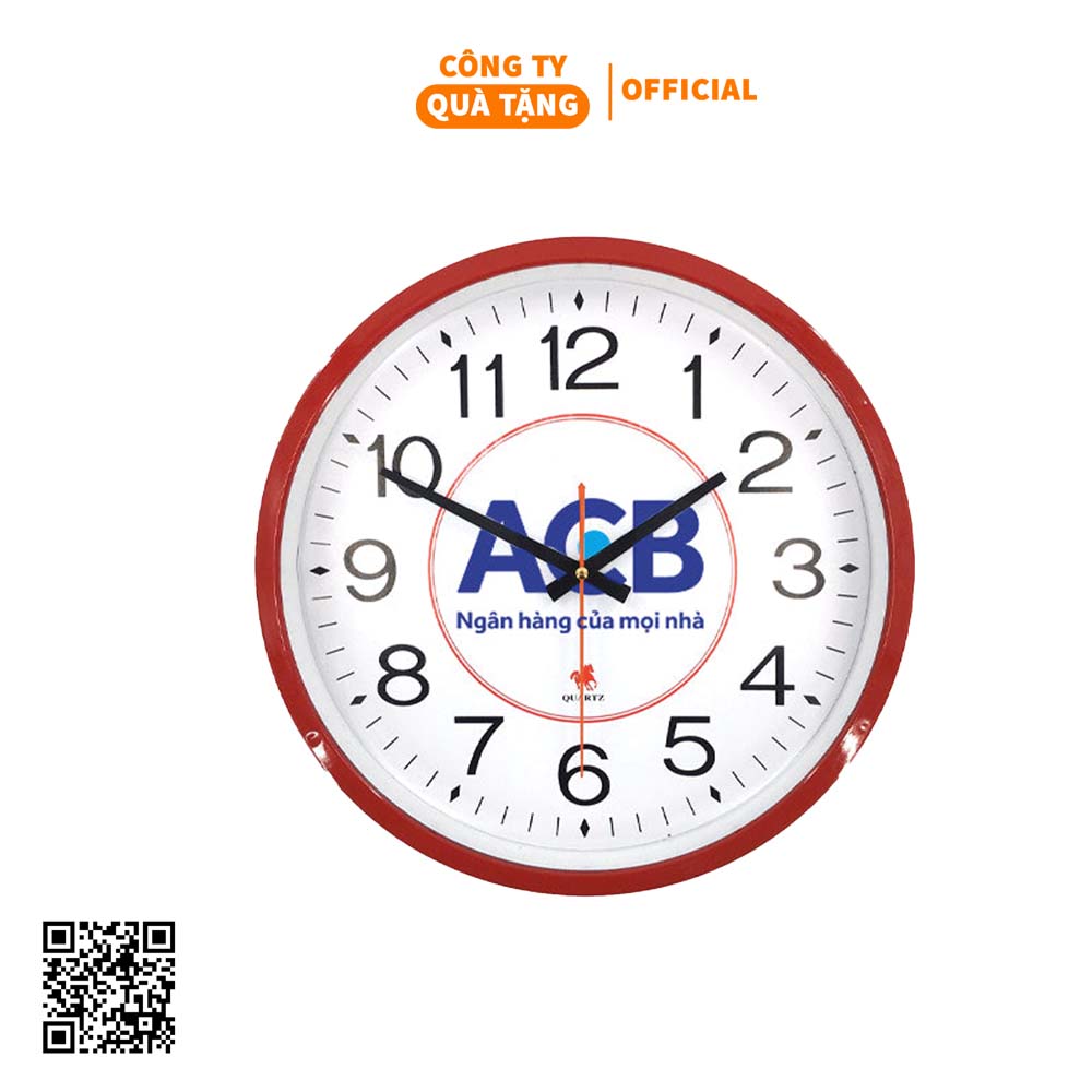 Đồng hồ treo tường in logo ACB