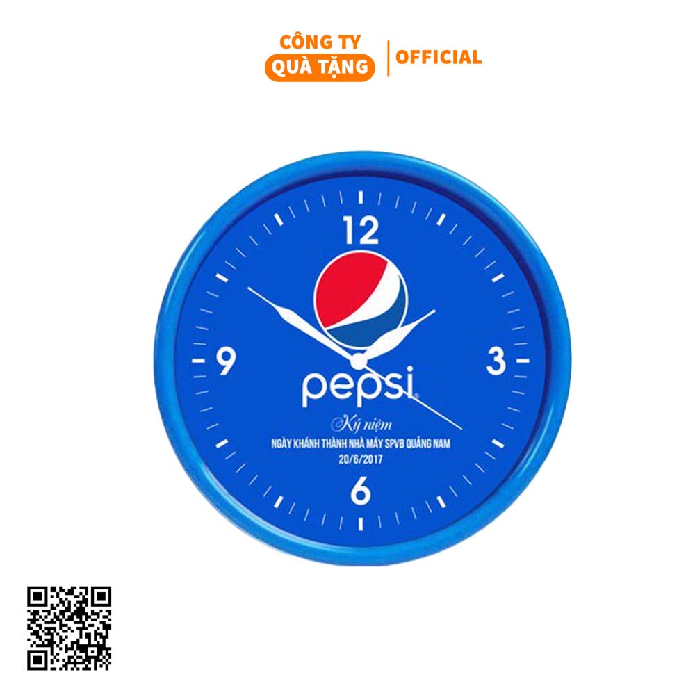 Đồng hồ treo tường in logo Pepsi