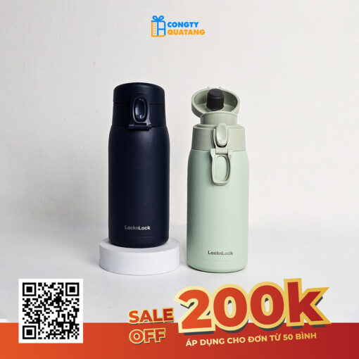 Bình Giữ Nhiệt LocknLock 360ml School Fit Daily Rock One Touch Tumbler LHC3307