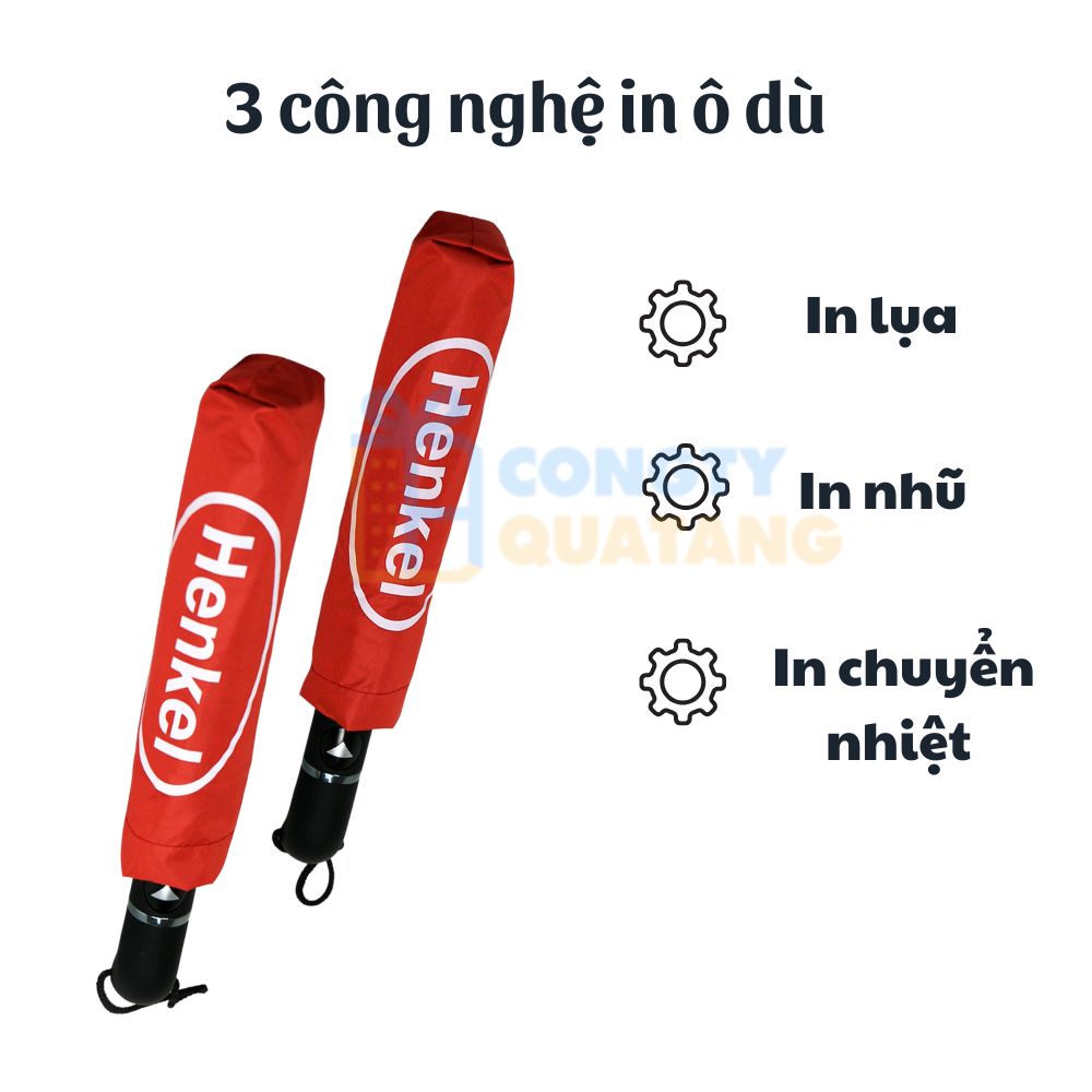 Xưởng sản xuất ô dù in logo công ty theo yêu cầu, nhận từ 50 sản phẩm - Congtyquatang.com.vn