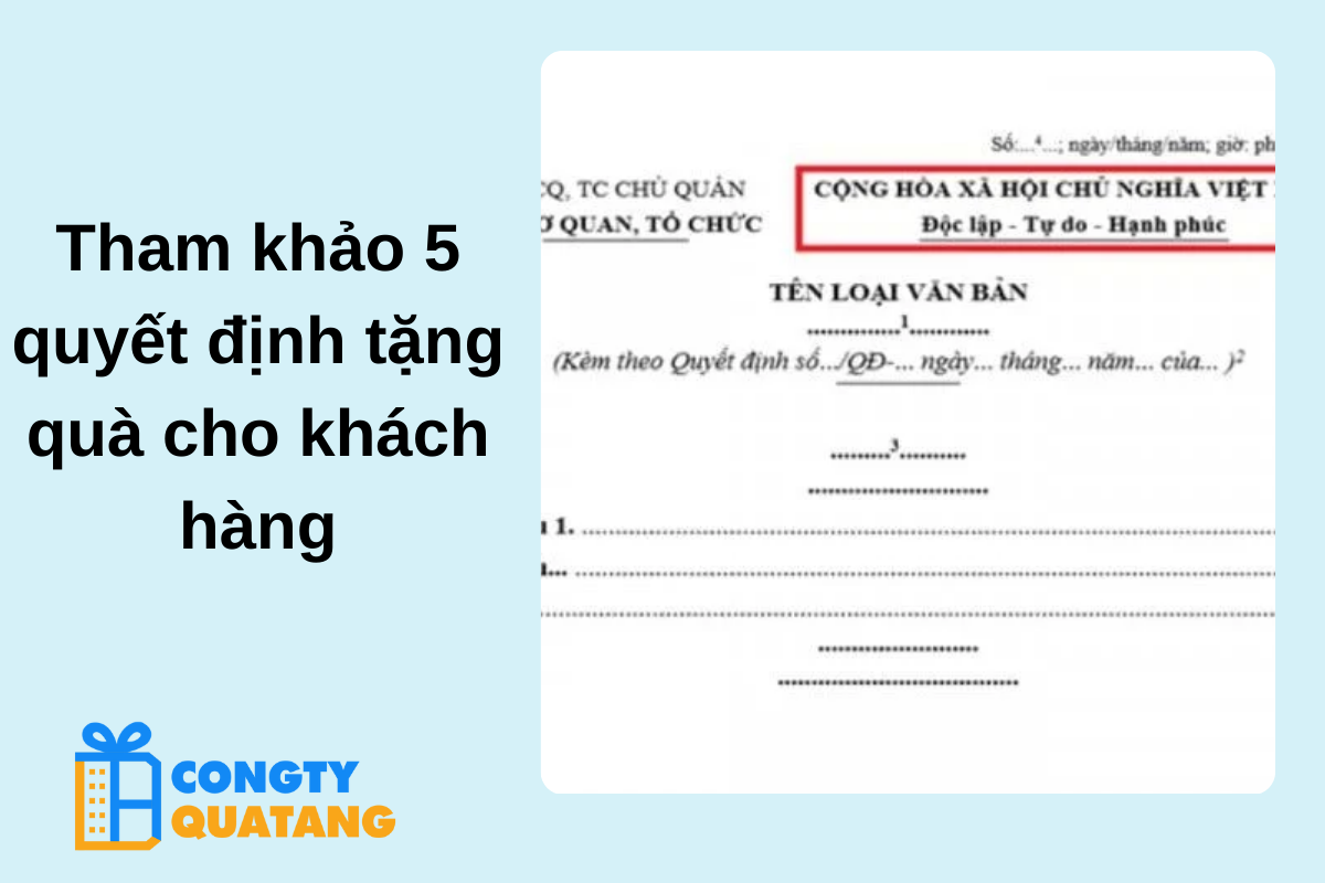 Tham khảo 5 quyết định tặng quà cho khách hàng