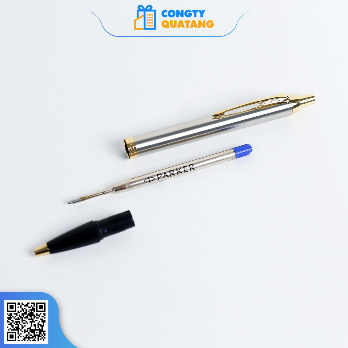 Bút Bi Cao Cấp Parker IM Đ-Brushed Metal GT TB4-1975642 - Công ty Quà tặng