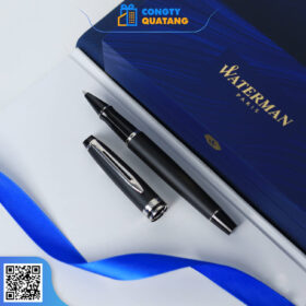 út Lông Bi Waterman Expert Metallic Black Lacquer RT Rollerball Pen 2119190 - Công ty Quà tặng