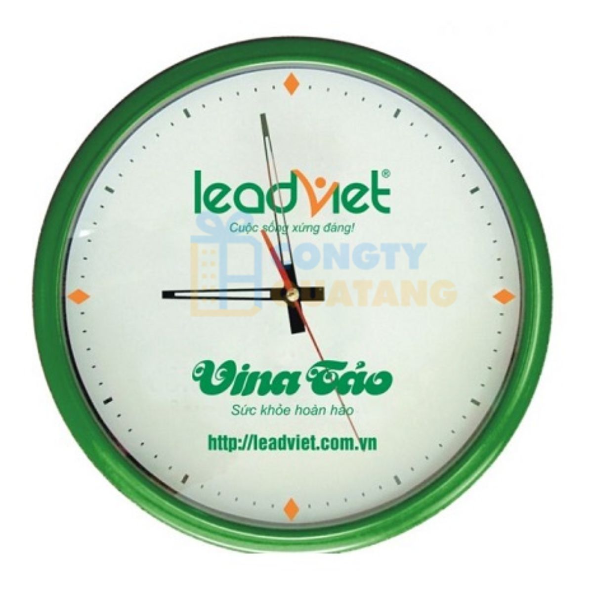 Đồng hồ treo tường in logo sang trọng 
