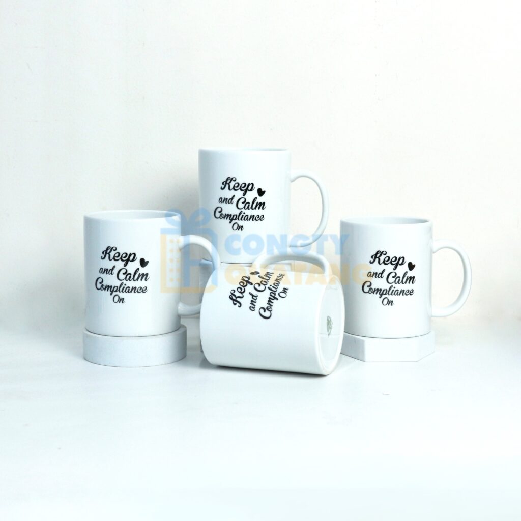 Cốc sứ Bát Tràng in logo công ty làm quà tặng thiết thực