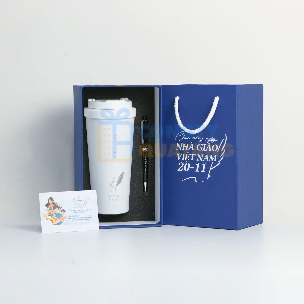 Set quà tặng in câu chúc dành tặng cho thầy cô giáo nhân ngày 20/11