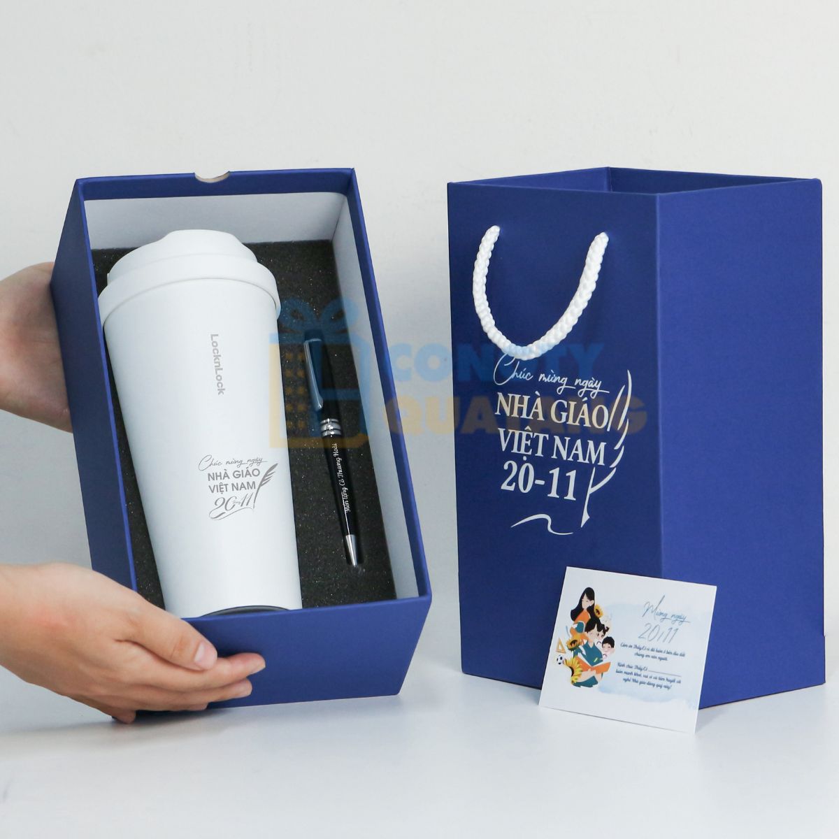 Set quà tặng kèm lời chúc ý nghĩa để dành tặng cho cô giáo ngày 20/11
