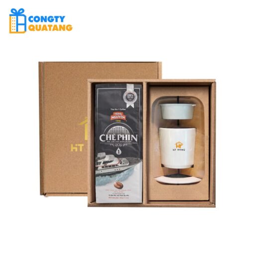 Set Quà Tặng Tết Phin Sứ Cà Phê Minh Long Cao Cấp SQT2025 - Congtyquatang.com.vn