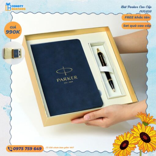 Set Quà Tặng 27/2 Bút Parker 1975638, Hộp Đựng, Thiệp Chúc Mừng SQT2705 - Congtyquatang.com.vn