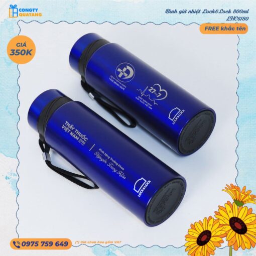 Set Quà Tặng 27/2 Bình Giữ Nhiệt Lock&Lock LHC6180, Thiệp Chúc Mừng SQT2707 - Congtyquatang.com.vn
