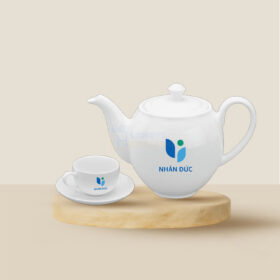 Bộ Ấm Chén Minh Long 0.8 L – Camellia – Trắng 1803800003