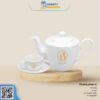 Bộ Ấm Chén Minh Long 0.45 L – Daisy – Trắng 1455200003 - Congtyquatang.com.vn