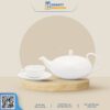 Bộ Ấm Chén Minh Long 0.47 L Elip – Anna – Trắng Ngà 68470200003 - Congtyquatang.com.vn