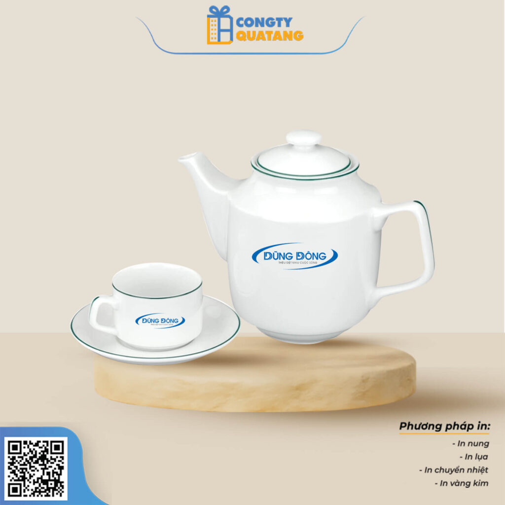 Bộ Hữu Chén Minh Long 0.7 L – Jasmine – Chỉ Xanh Lá 1071100903 - congtyquatang.com.vn