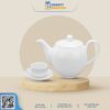 Bộ Ấm Chén Minh Long 0.8 L – Camellia – Trắng 1803800003 - Congtyquatang.com.vn