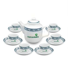 Bộ ấm chén in logo, ấm trà in hình theo yêu cầu, giá tốt tại HCM