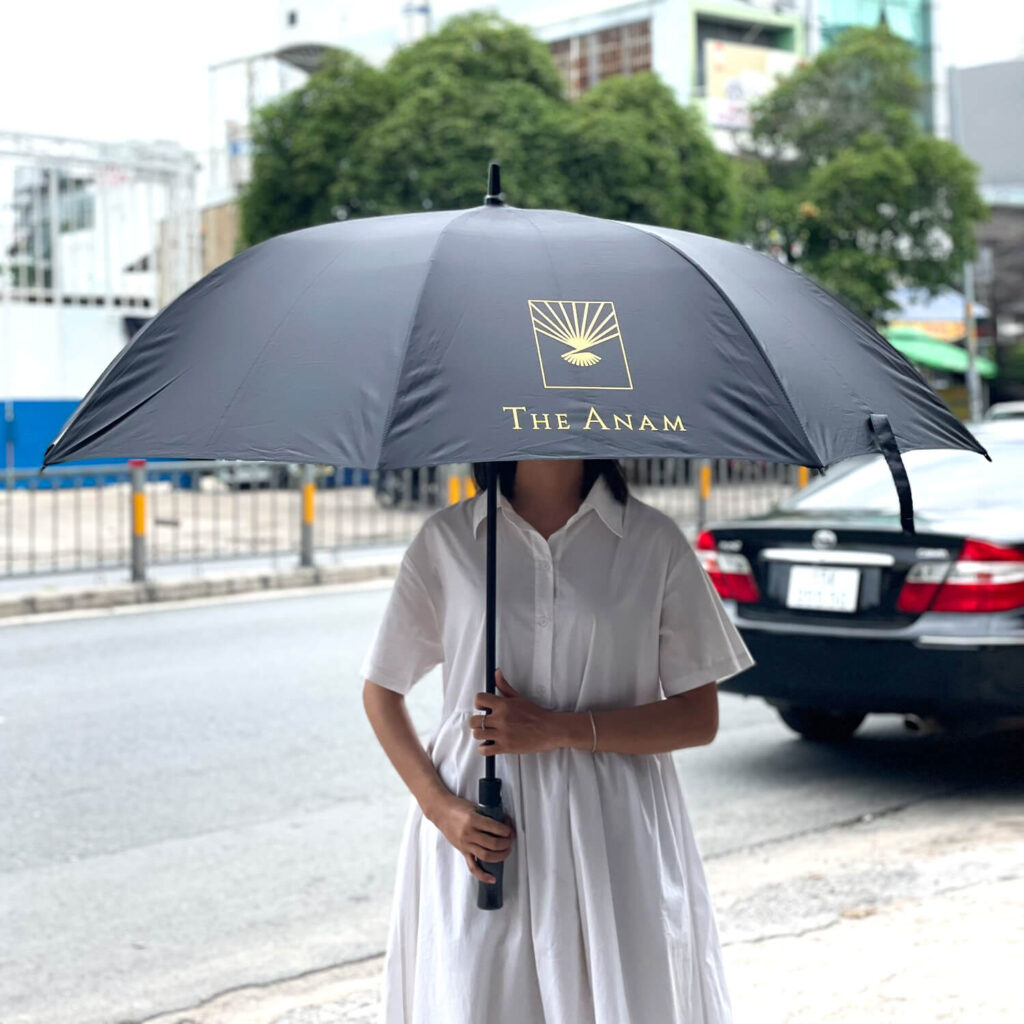 Ô dù cầm tay cán thẳng in logo giá rẻ