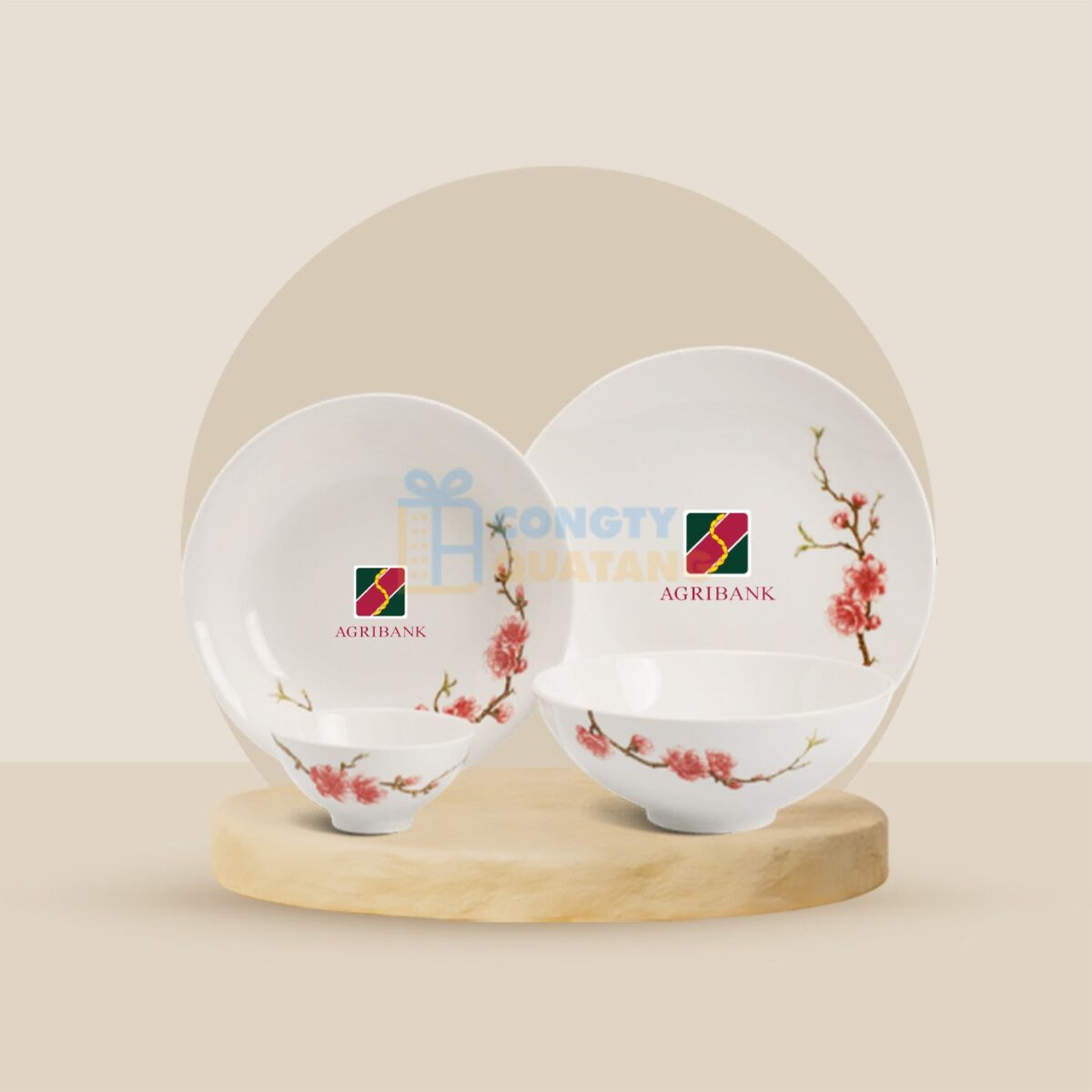 Bộ Đồ Ăn 9 Sản Phẩm Minh Long Daisy IFP – Hồng Đào 460928410s