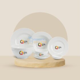Bộ Đồ Ăn 6 Người 25 Sản Phẩm Minh Long Camellia – Trắng 25CAM