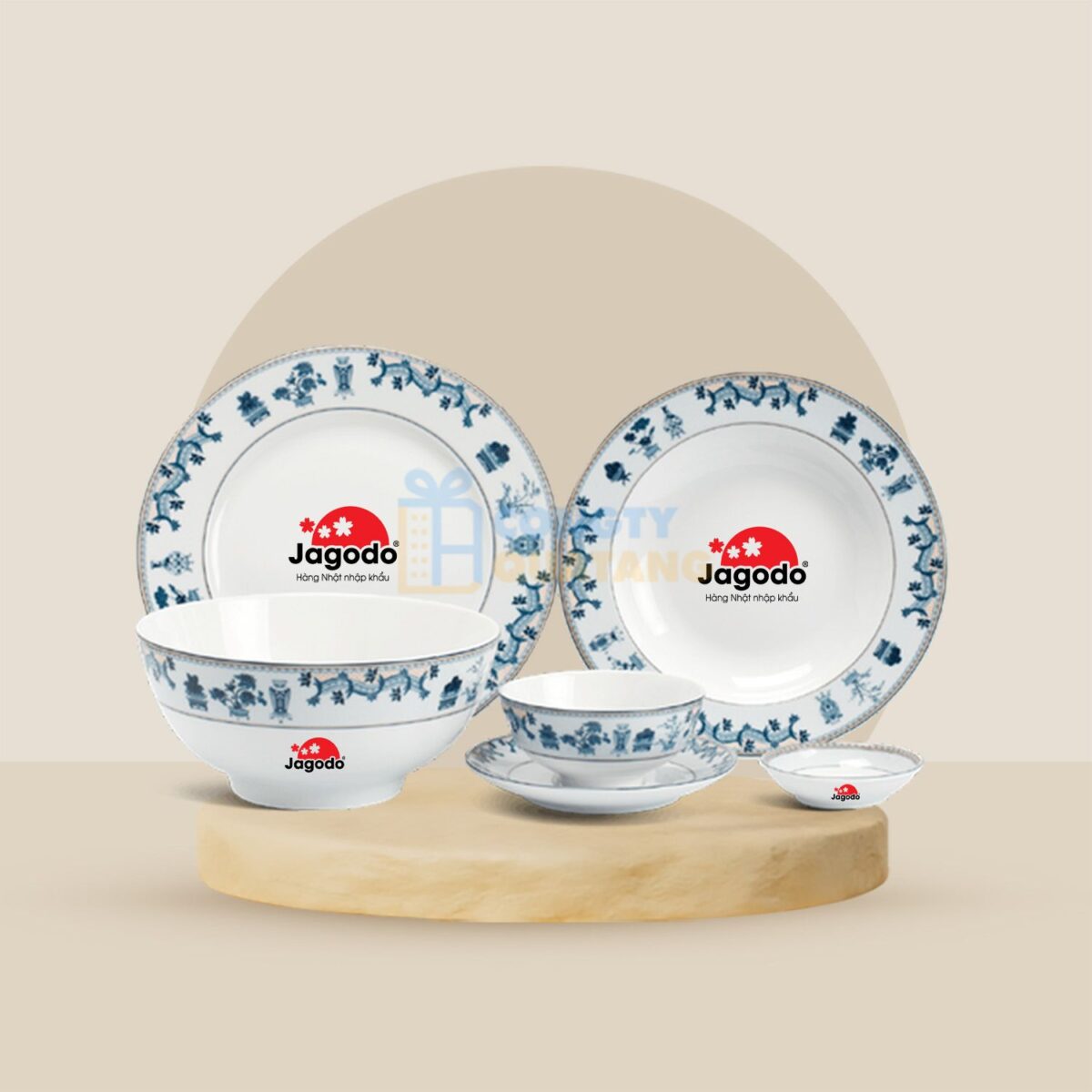 Bộ đồ ăn 22 sản phẩm Minh Long Jasmine – Tứ Quý A001_22133