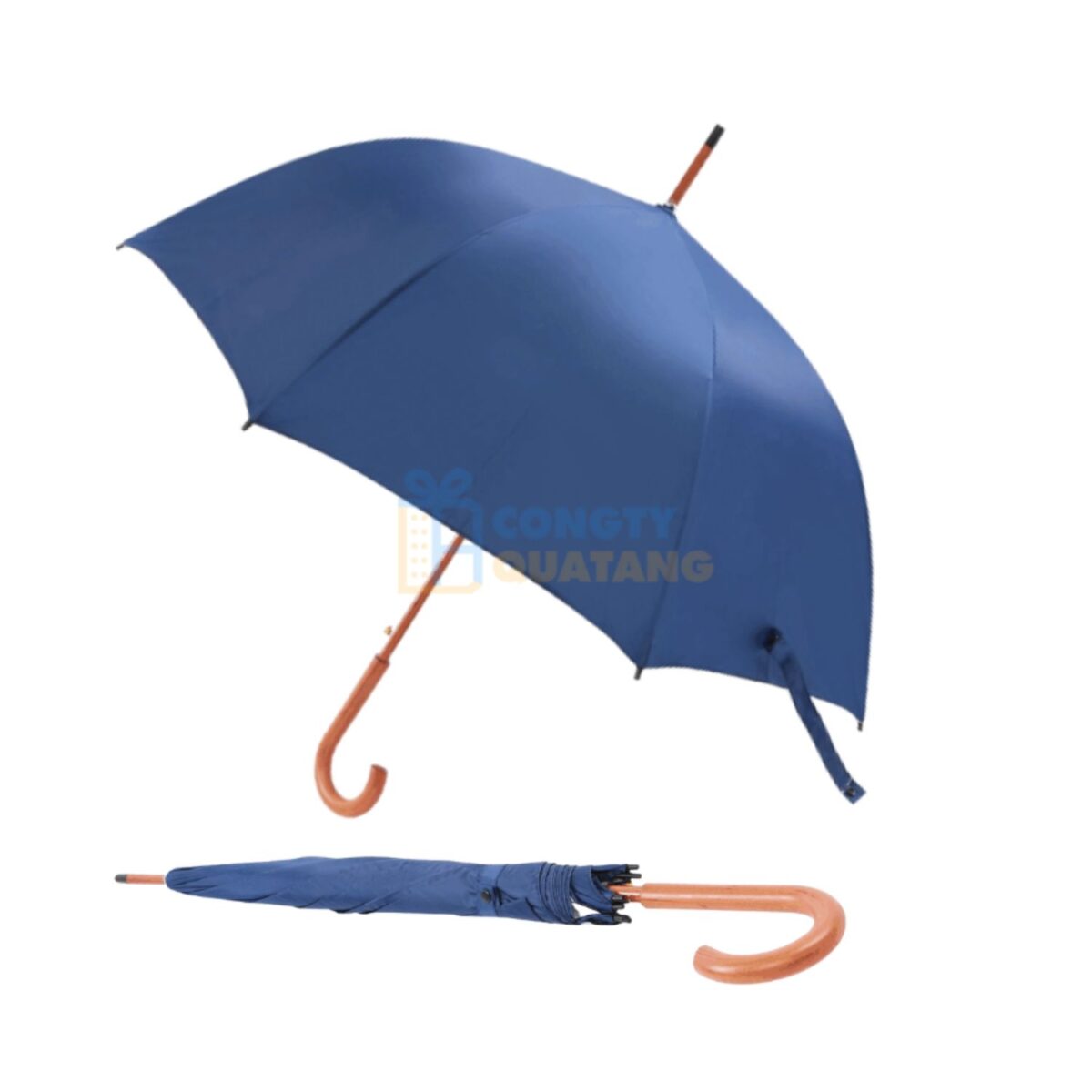 Ô Dù Cầm Tay Cán Gỗ Cong R=60cm OD-24-HCM