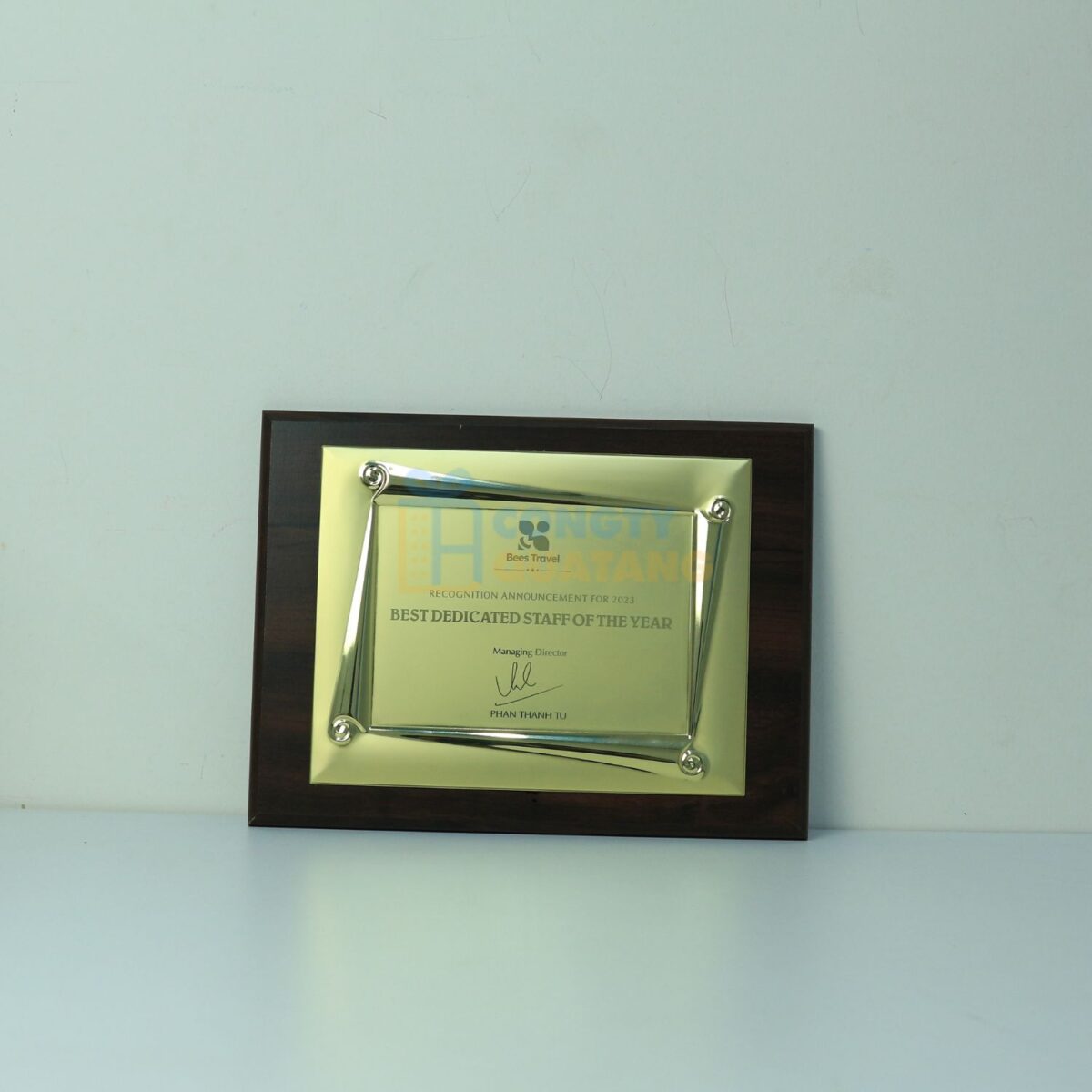 Bảng Vinh Danh Gỗ Đồng BVD-003