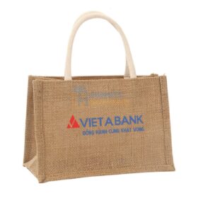 Túi vải đay hình hộp dáng ngang, có quai xách TVD111