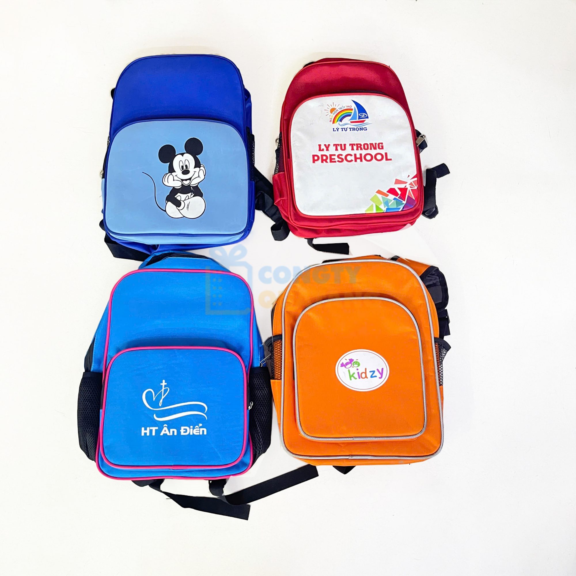 Mẫu balo học sinh, sinh viên in hoặc thêu logo theo yêu cầu