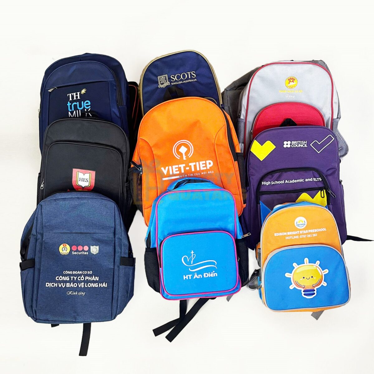 DTH Gift là xưởng sản xuất balo thêu logo, in logo theo yêu cầu trọn gói