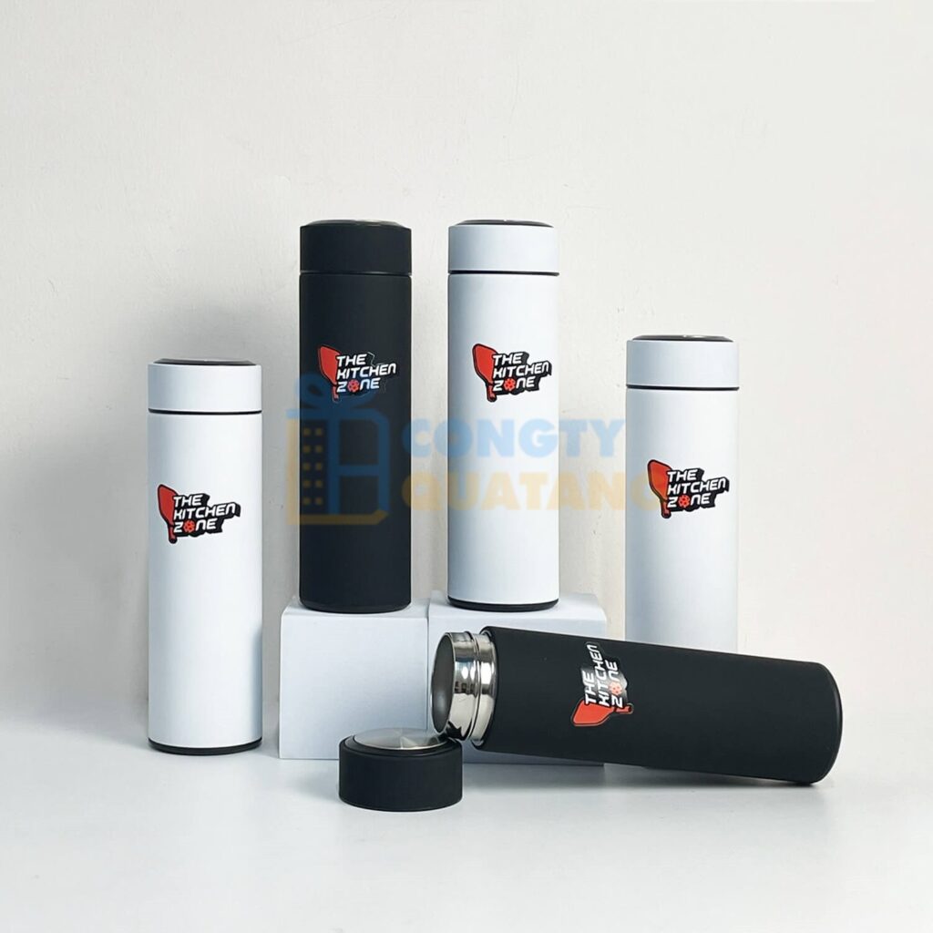 Bình giữ nhiệt in logo, in hình, in tên theo yêu cầu - Congtyquatang.com.vn