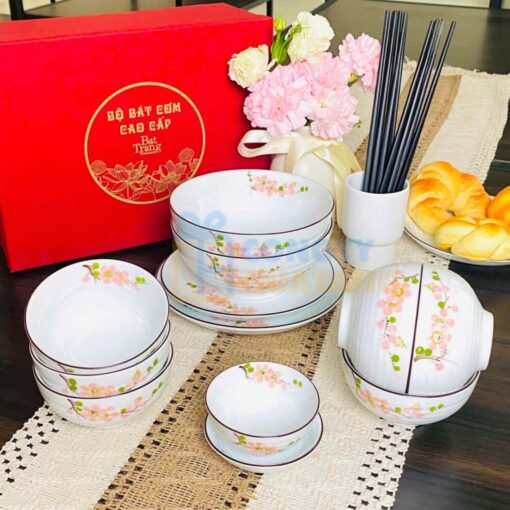 Bộ bàn ăn in logo sang trọng