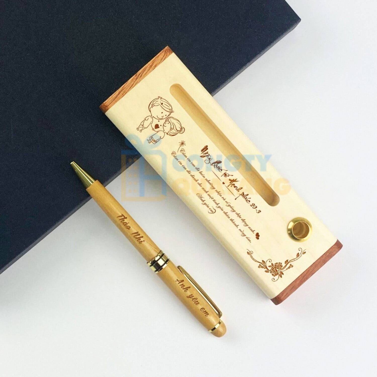 Bút gỗ khắc thông điệp ý nghĩa