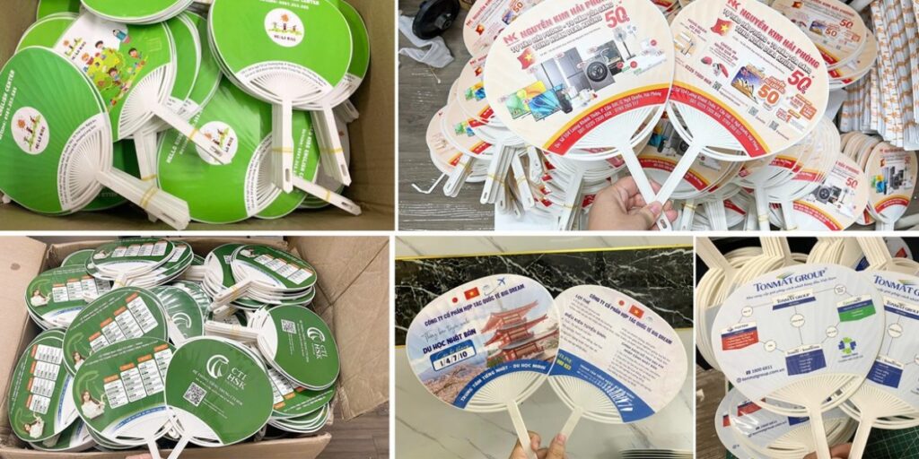 Xưởng in quạt nhựa cầm tay quảng cáo theo yêu cầu, giá từ 5.000đ/cái - Giao hàng nhanh