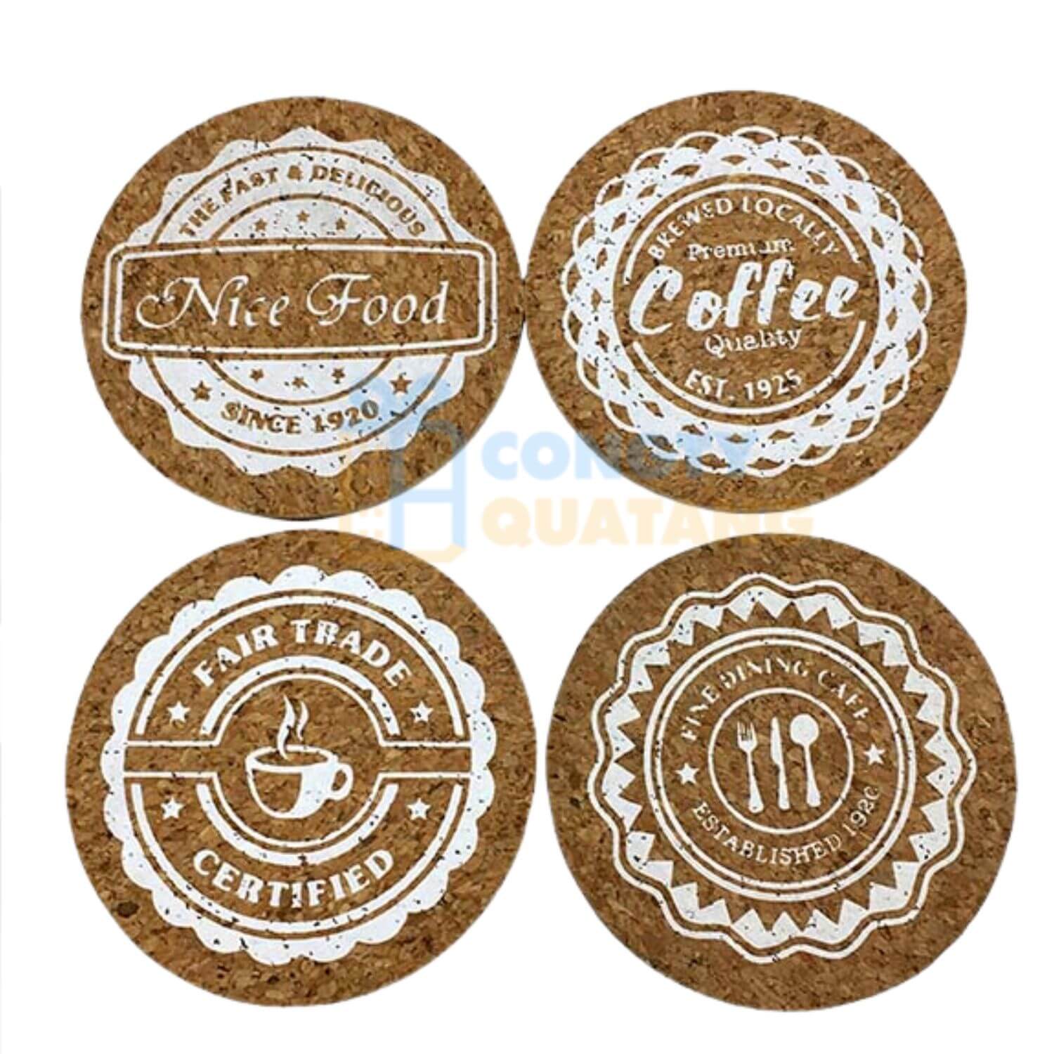 Lót ly in logo tạo nên sự đồng bộ cho thương hiệu