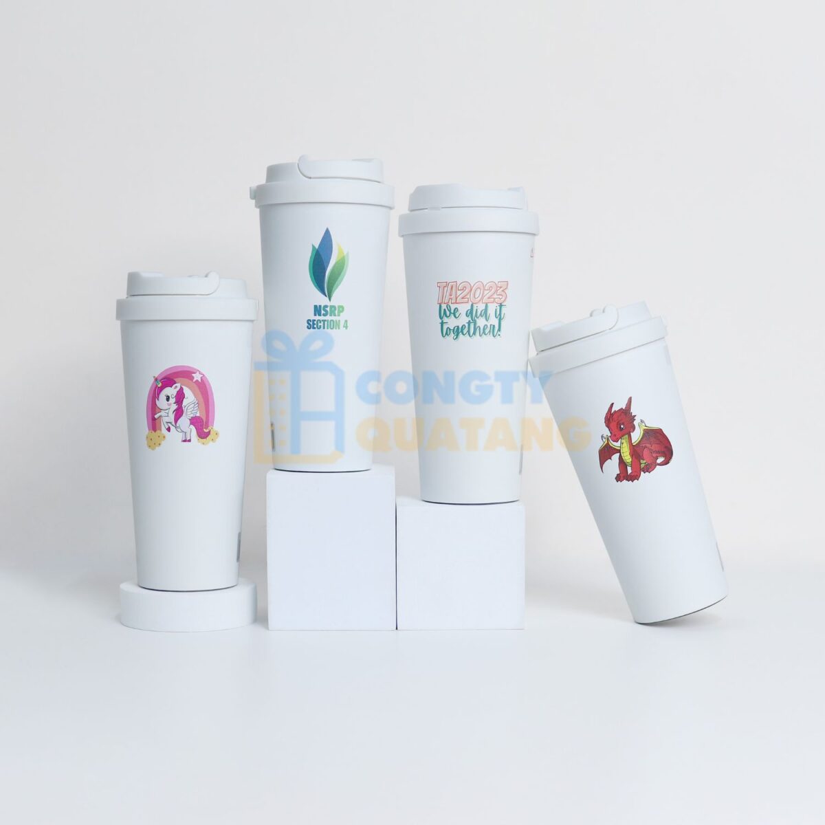 Xưởng sản xuất ly giữ nhiệt in logo, in hình theo yêu cầu - Giao nhanh 2h tại HCM - Congtyquatang.com.vn