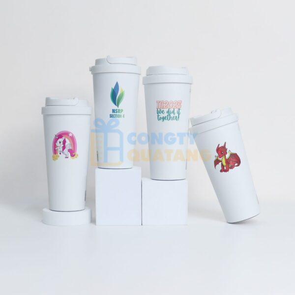 Xưởng sản xuất ly giữ nhiệt in logo, in hình theo yêu cầu - Giao nhanh 2h tại HCM - Congtyquatang.com.vn
