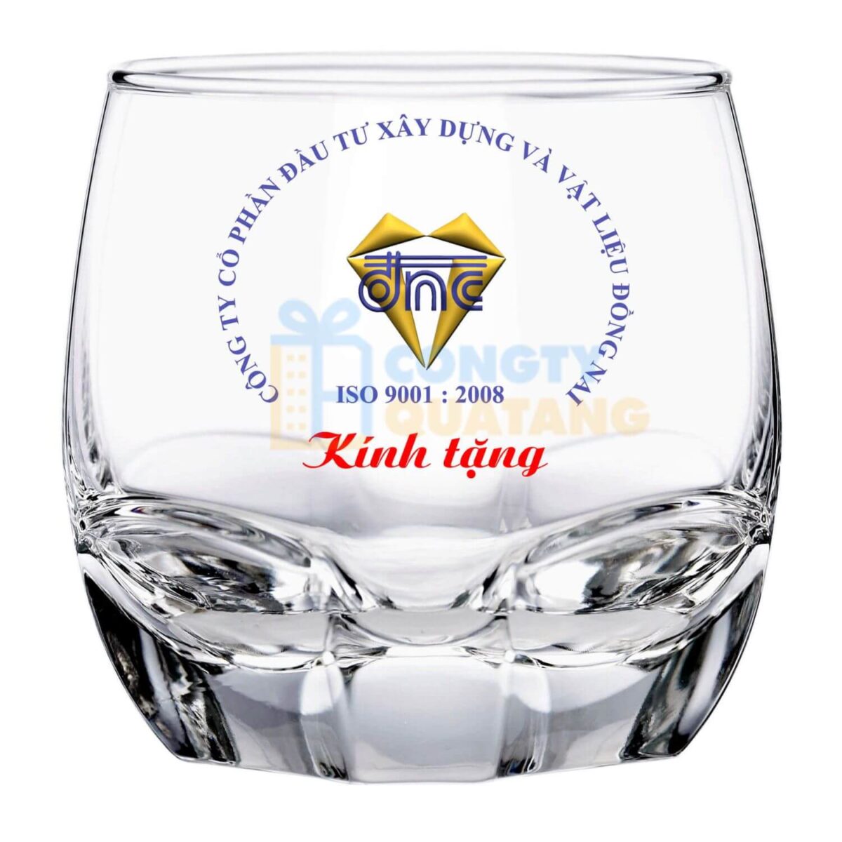Ly thuỷ tinh bầu lùn đơn giản