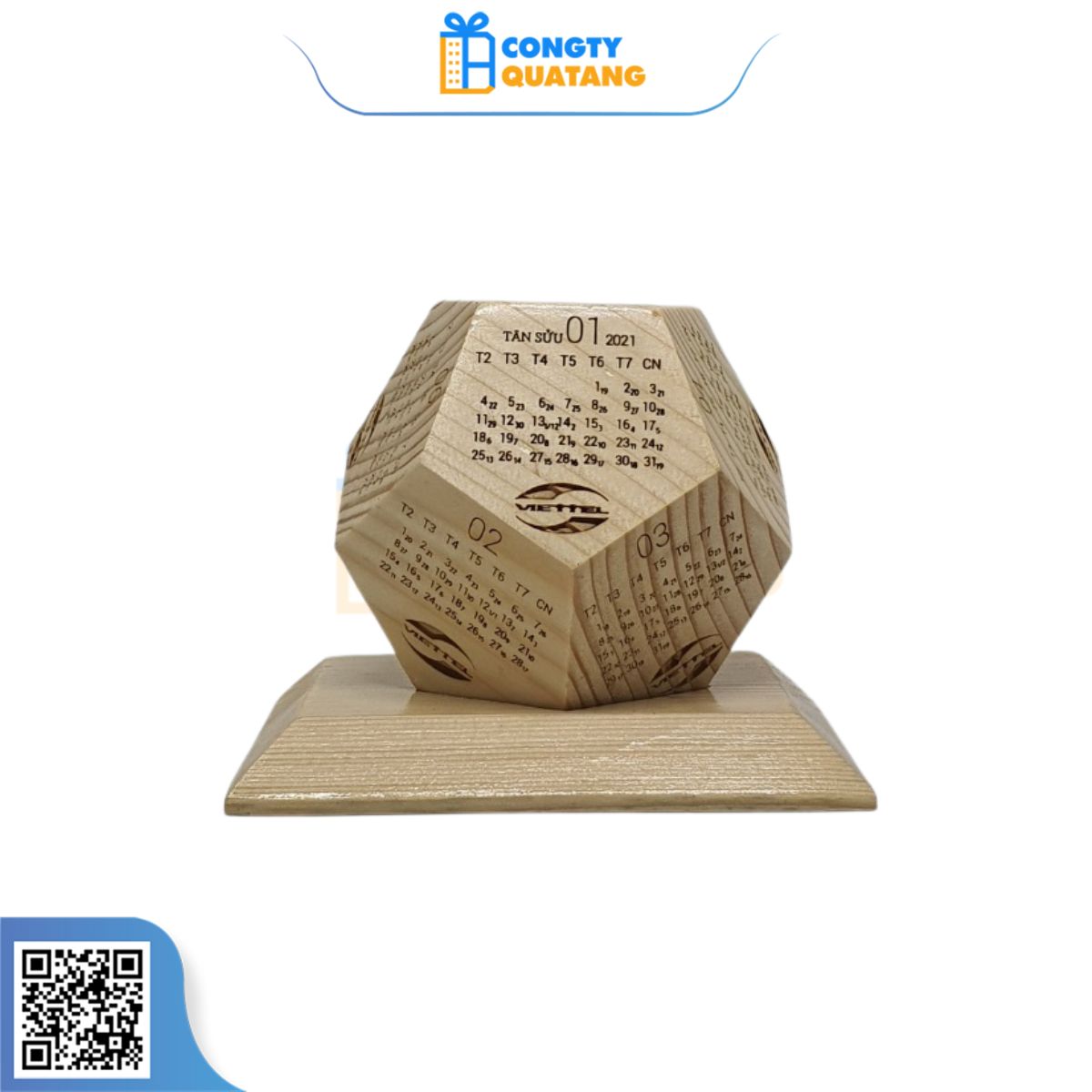 Lịch để bàn khắc logo vừa làm quà tặng vừa là công cụ quảng bá thương hiệu