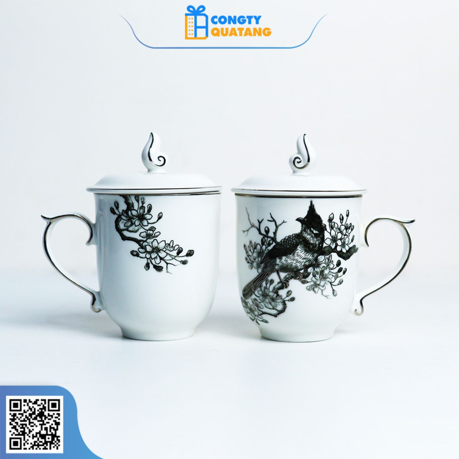 Quà tặng khách hàng nước ngoài bộ ly sứ 
