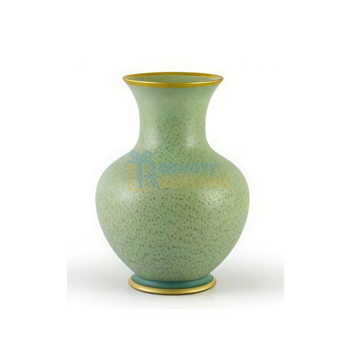 Bình hoa Minh Long - Vân Ngọc Matte Chỉ Vàng BH-13