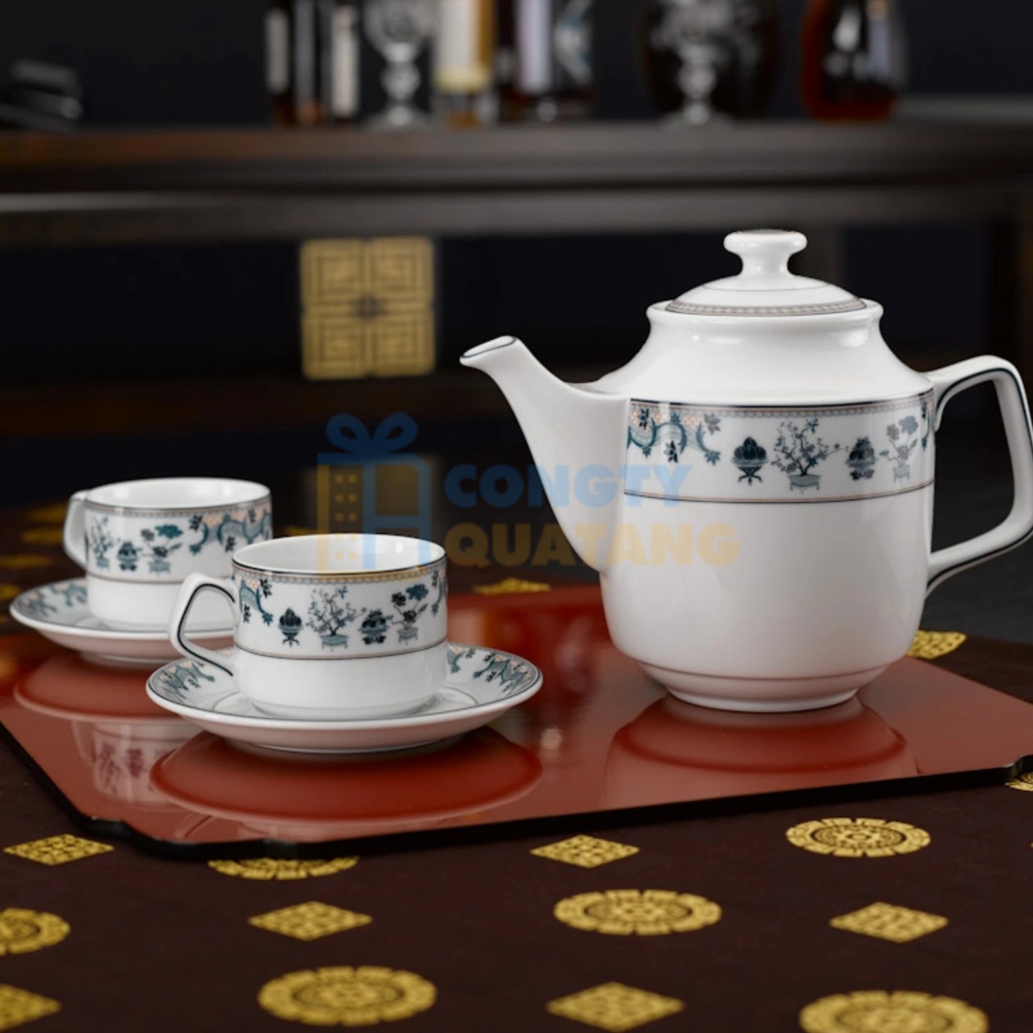 Bộ ấm chén Jamine Minh Long đơn giản, đẹp