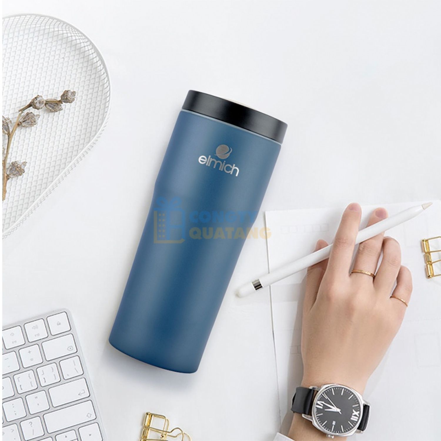 Cốc giữ nhiệt Elmich được làm từ thép không gỉ 304 cao cấp