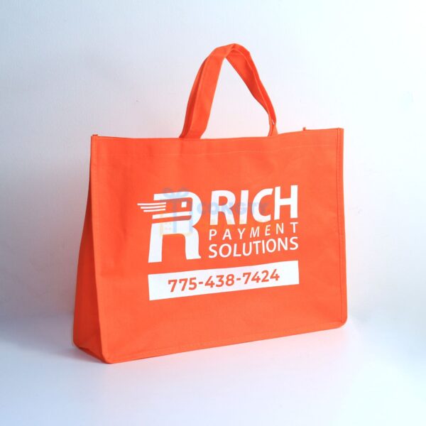 Mẫu túi không dệt hình chữ nhật quai vải thân thiện với môi trường