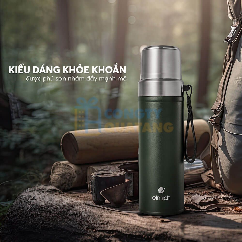Bình giữ nhiệt Elmich EL8311 có nắp ngoài làm cốc để uống