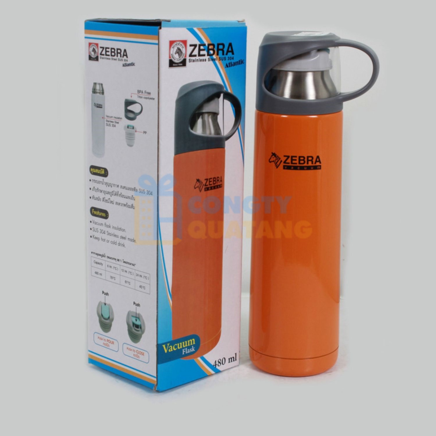 Bình giữ nhiệt Zebra 480ml nhiều gam màu nổi bật