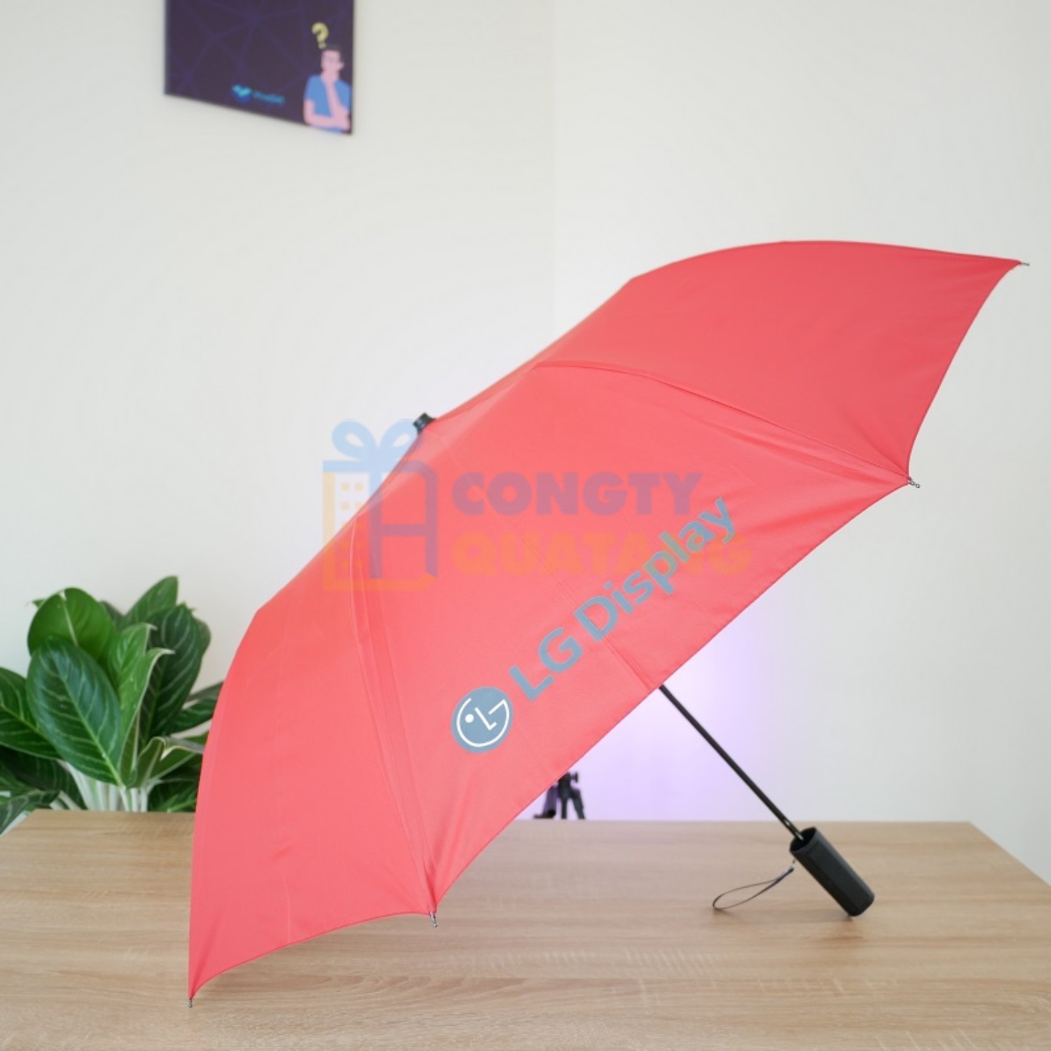 Xưởng sản xuất dù cầm tay gấp 2 quà tặng uy tín, giá tốt